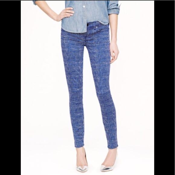 J Crew Toothpick Ankle Jean Basket Weave Print - Picture 2 of 6